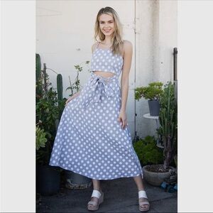 Elegant Polka Dot Skirt Set